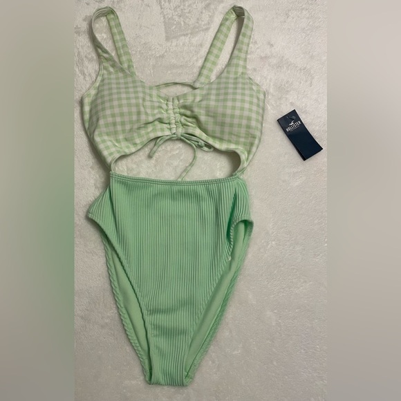 Hollister Swim New Hollister Ribbed High Leg One Piece Bathing Suit